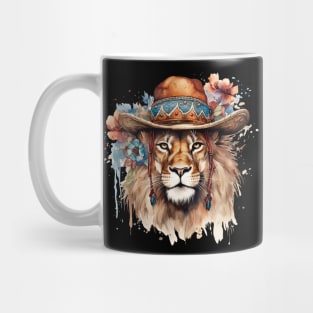 Watercolor Boho Lion #1 Mug